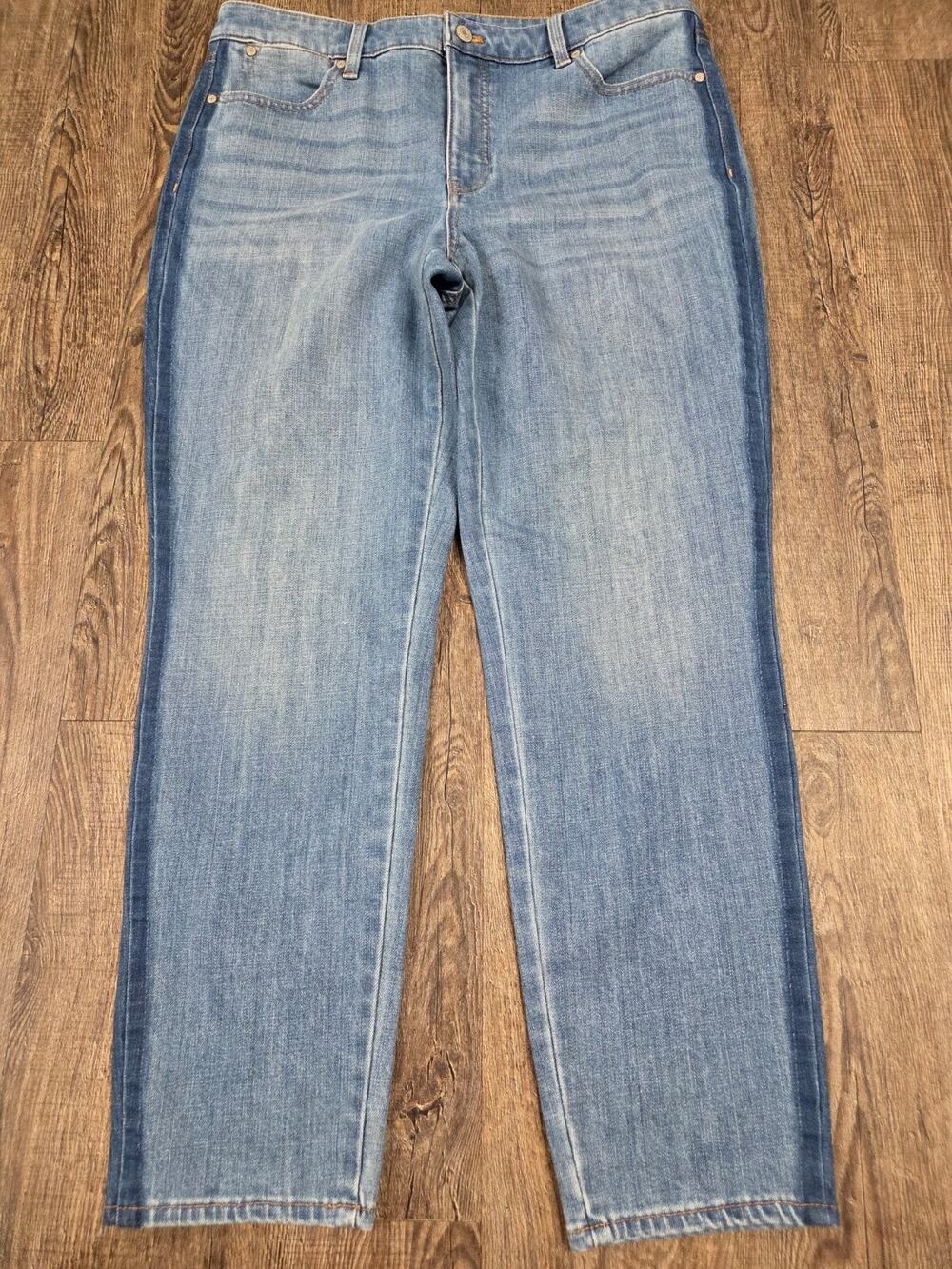 Talbots Slim Ankle Jeans Denim Panama Wash Size 12